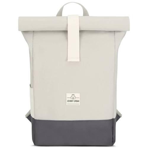 "Ryan" újrahasznosított rolltop hátizsák, homokszín-szürke Johnny Urban