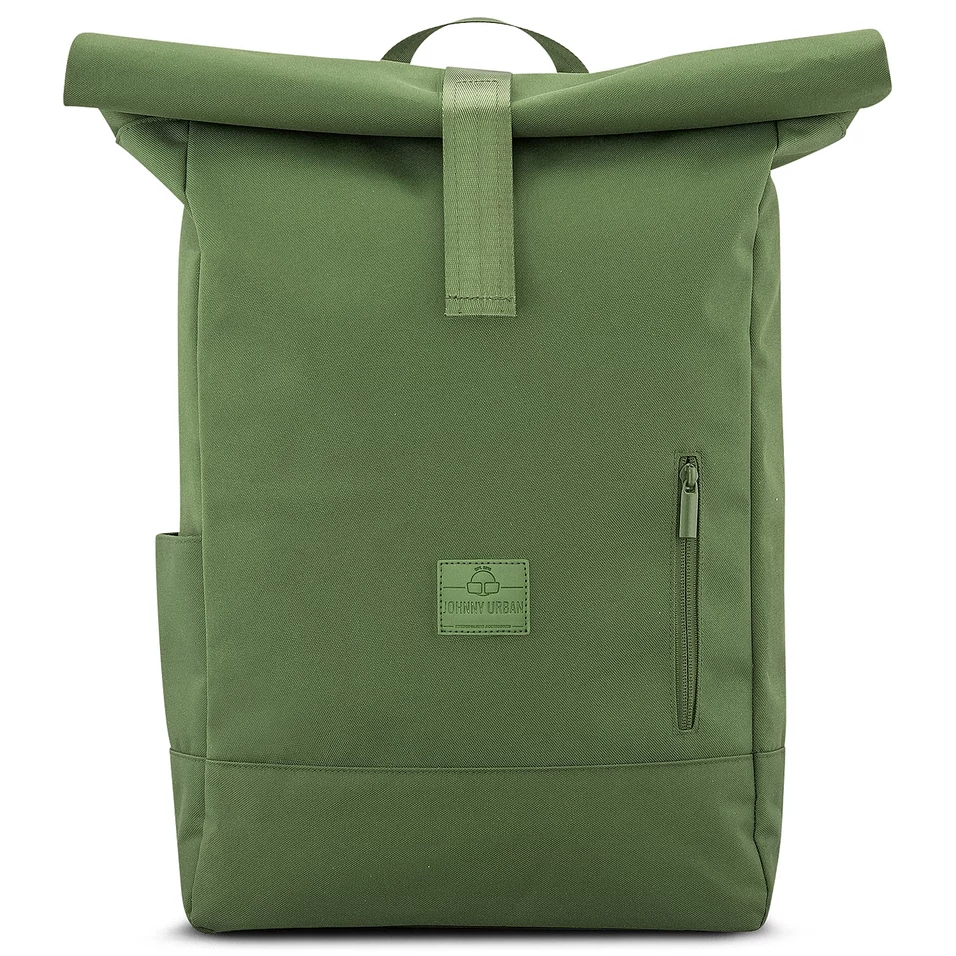 "ROBIN" újrahasznosított nagyméretű rolltop hátizsák, zöld, Johnny Urban
