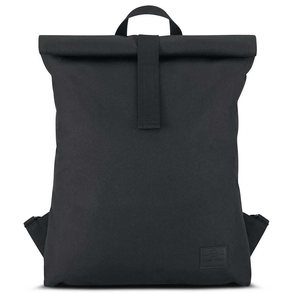 "EMIL" újrahasznosított nagyméretű rolltop hátizsák, fekete, Johnny Urban
