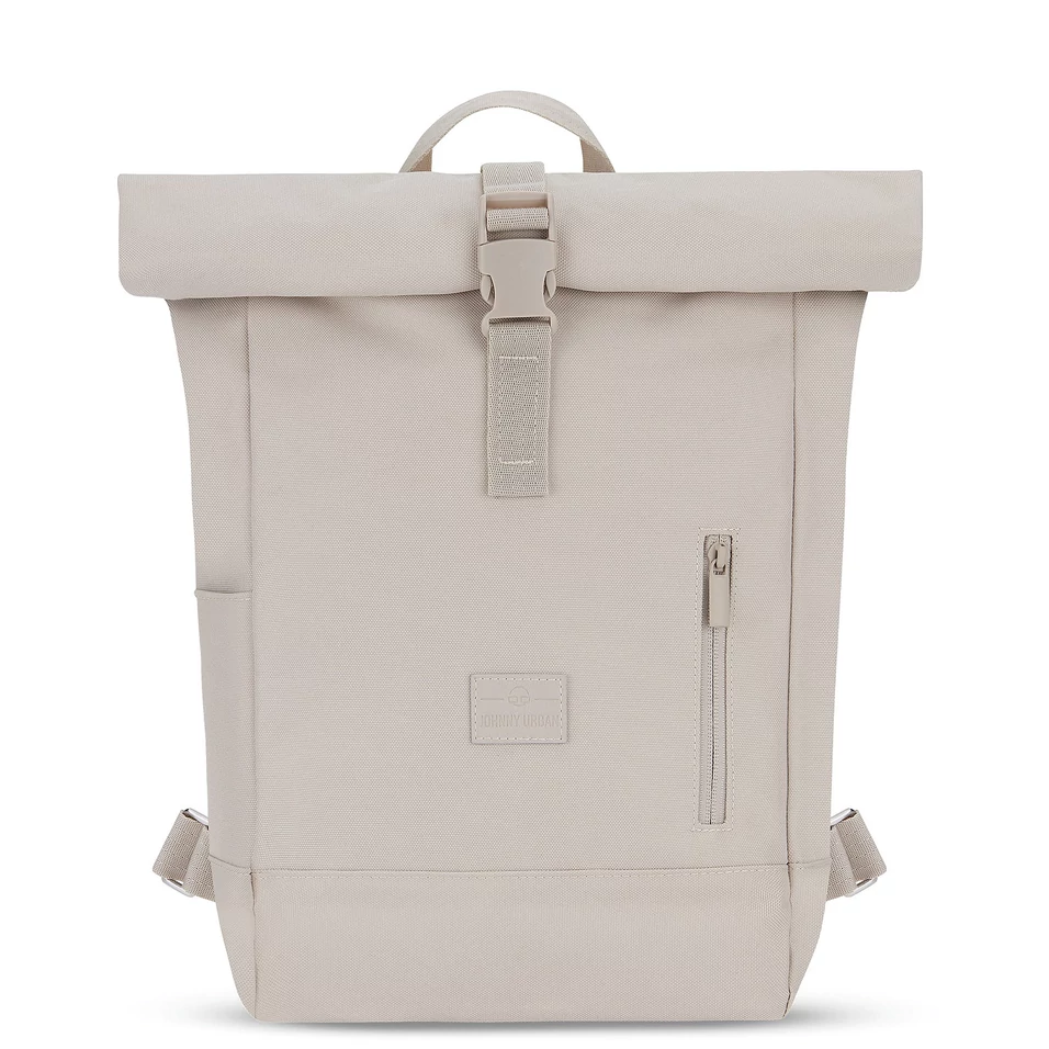 "ROBIN" újrahasznosított kisméretű rolltop hátizsák, homokszínű, Johnny Urban