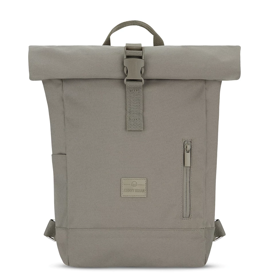 "ROBIN" újrahasznosított kisméretű rolltop hátizsák, sivatagi szürke, Johnny Urban