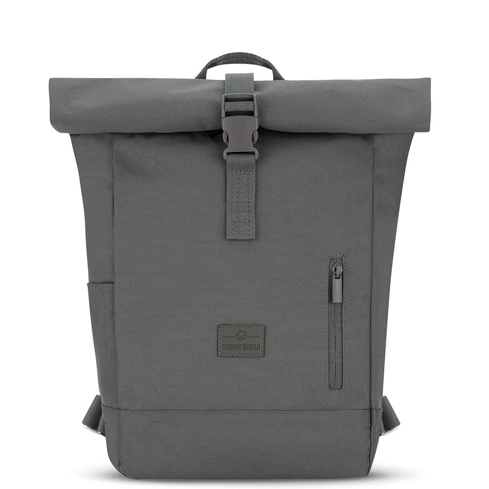 "ROBIN" újrahasznosított kisméretű rolltop hátizsák, antracit, Johnny Urban