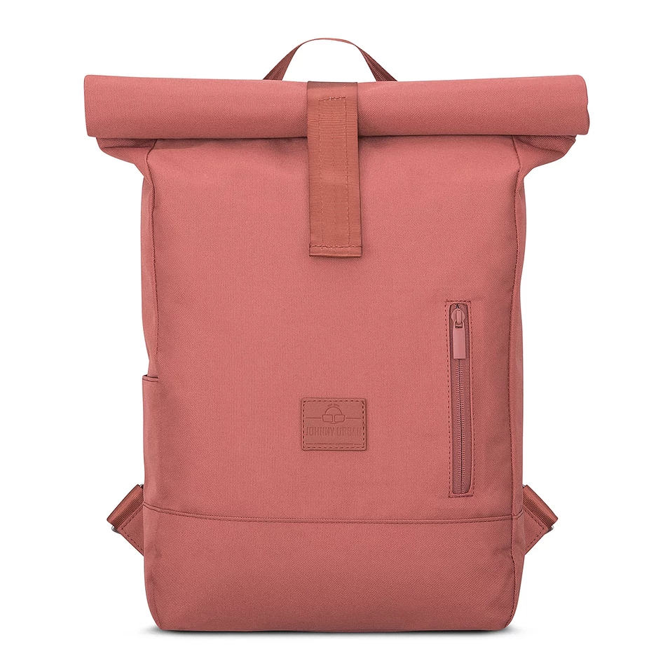 "ROBIN" újrahasznosított közepes méretű rolltop hátizsák, téglavörös, Johnny Urban